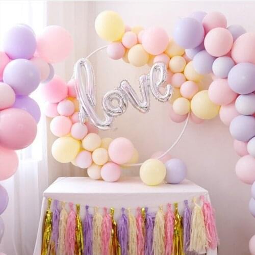 Macaroon Color Latex Balloon 10 Inch Festival Birthday Party Decorative Balloons Sweet Colorful Party Hanging Decoration 100pcs