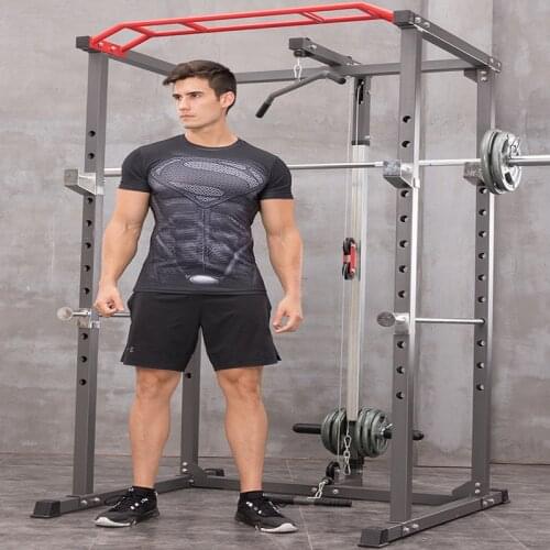 Multifunctional household squat rack frame type gantry fitness barbell rack bench press comprehensive training equipment