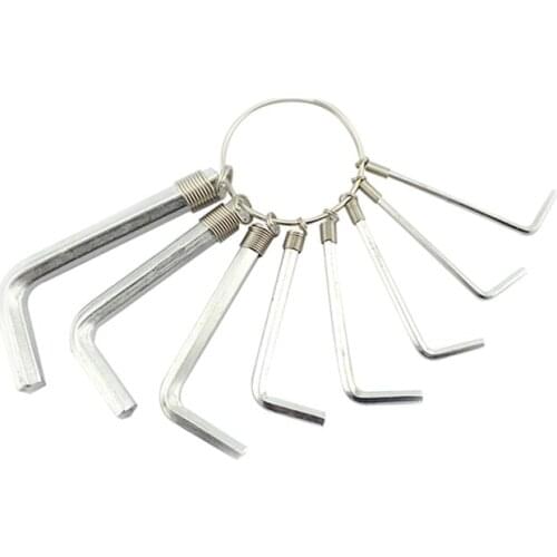 L Type Screwdriver Hex Key Allen Wrench Set 8Pcs/9Pcs 1.5-10mm M3 M6 M8 Hexagon Metric Size Steel Spanner Short Arm Hand Tools