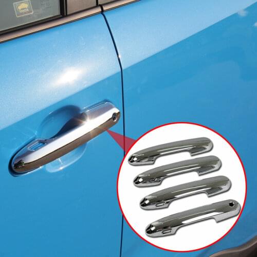 Chrome Protector Accessories Fit For RAV4 2019 2020 Exterior Door Side Handle Cover Trim Molding