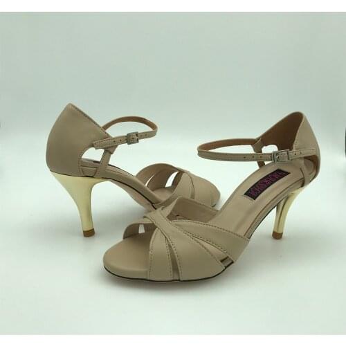 NEW Sexy Flamenco Dance Shoes Argentina Tango Shoes pratice shoes Party shoes T6295NL Leather Hard Sole 7.5cm 9cm heel available