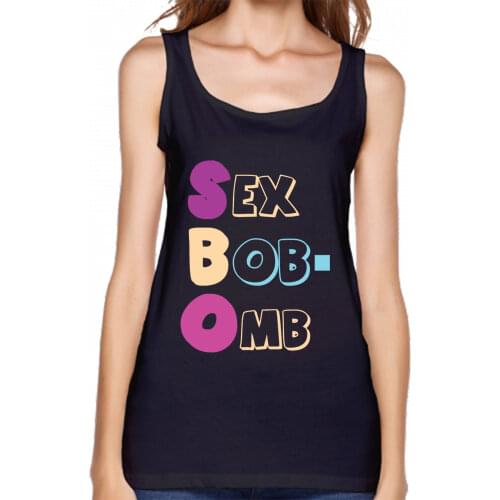 Scotts Pilgrim Knives Sex_Bob Omb Tanks Top Famous Pictures Tee Tanks Spring Unique S-XXL Customized Comfortable Tanks