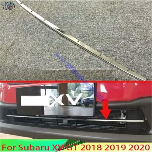 For Subaru XV 2018 2019 Stainless Steel Front Grille Accent Cover Lower Mesh Trim Molding Styling Bezel Garnish