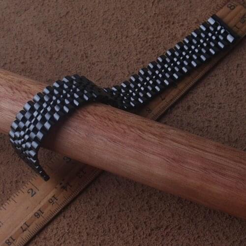 18mm 19mm 20mm 21mm 22mm stainless steel watch band steel bracelet watches accessories Black solid link curved ends straight end