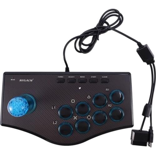 Retro Arcade Game Rocker Controller Usb Joystick For Ps2/Ps3/Pc/Android Smart Tv Built-In Vibrator Eight Direction Joystick