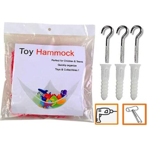 Mesh Net Toy Hammock Corner Stuffed Animals Kids Baby Hanging Storage Organizer D0AD