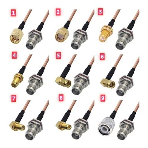 RG316 Jumper Cable RPSMA/SMA To TNC Female Adapter Male & Female 50ohm Nut Pigtail RG316 Straight Extension Coax Jumper