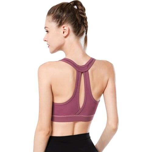 Sport Bra Top Female Nylon Breathable Active Wear Women Brassiere Sport Femme Yoga Running Gym Sports Bra Padded Top For Fitness