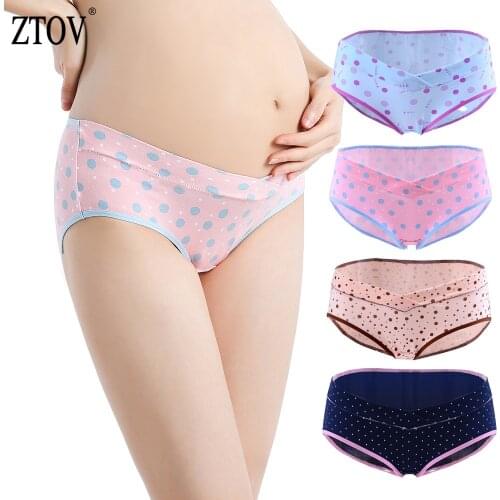 ZTOV 4Pcs/Lot Pregnancy Underwear Briefs Shorts Maternity Panties For Pregnant Women Cotton Low Waist Panty XXL Underpants