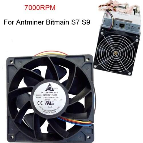 Carprie New 7000RPM Cooling Fan Replacement 4-pin Connector For Antminer Bitmain S7 S9 18Mar12 Drop Ship F