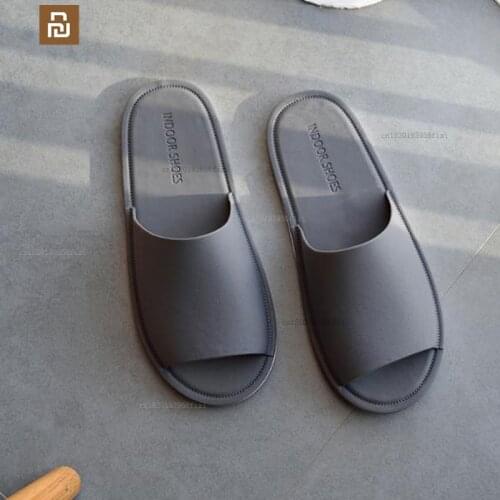 Xiaomi mijia Japanese solid color slippers bathroom bath non-slip sandals home floor couple plastic slippers