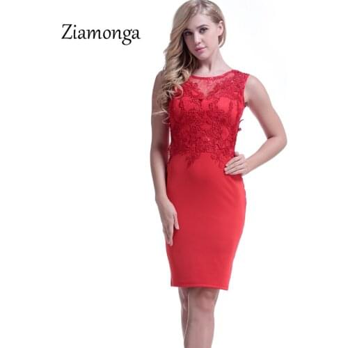 Ziamonga Women Summer Casual Bodycon Dress Sexy Evening Party Wear To Work Pencil Office Dress Elegant Embroidery Lace Dress