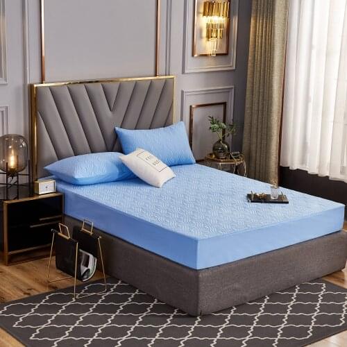 100% Polyester Single Fitted Sheet Solid Adults Queen Size Home Bed Sheets Quality sheet with elastic band