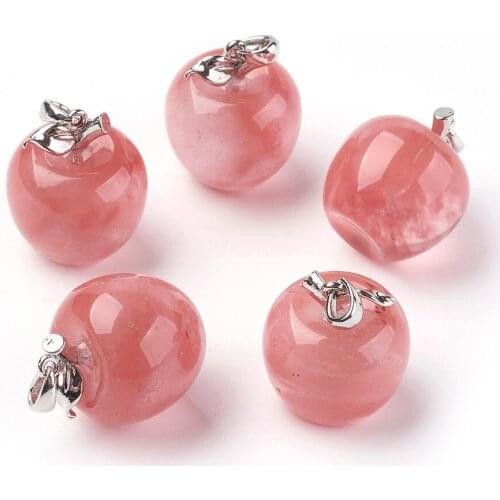 5pcs Watermelon Stone Glass Pendants Red Jasper Lapis Lazuli Rose Quartz Amethyst Charm Pendants DIY Necklaces Jewelry Making