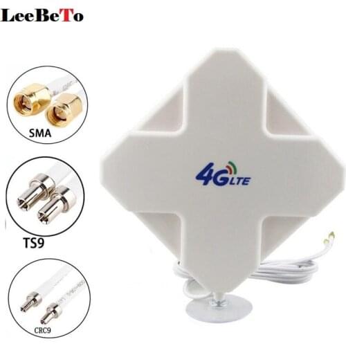 High Gain Antennas 3G 4G LTE Mimo Antenna 35dBi Dual TS9 CRC9 SMA for Huawei ZTE for 4G Modem Router Signal Amplifier 2M Cable
