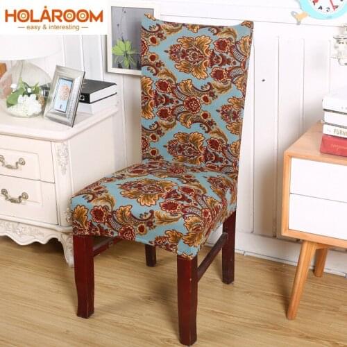 Spandex Anti-dirty Dining Chair Cover Removable Stretch Chair Covers Minimalist Floral Set Cover for Party Hotel Banquet