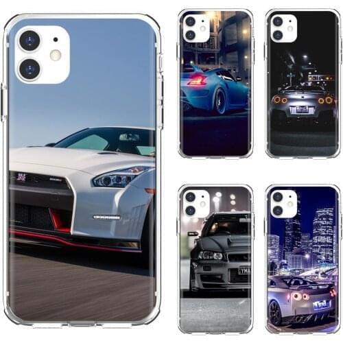 For Xiaomi mi Redmi Note 3 4 4X 5 6 7 8 8t 9 9s 9t 10 pro lite sports-car-JDM-Car-GTR-Metal-Logo Soft TPU Cover