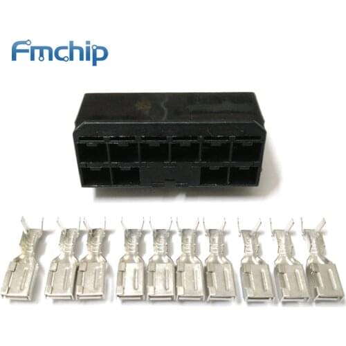 FMchip 6098-0156 Socket DJ7101Y-4.8-21 Automotive Connector 6098-0154 Housing DJ7101Y-4.8-11 With Pins Contact