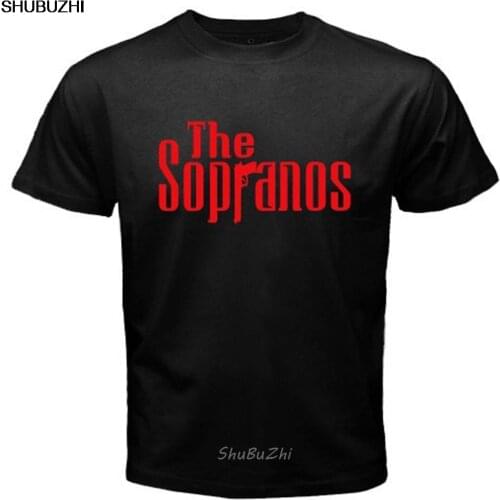 New The Sopranos Crime Drama TV Series Logo Mens Black T-Shirt Cool Casual pride t shirt men Unisex New Fashion sbz3185