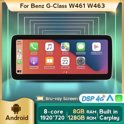 HD 1920X720 Blu-ray Wireless Carplay Android Car GPS Navigation Multimedia Player For Mercedes Benz G Class W461 W463 2012-2019
