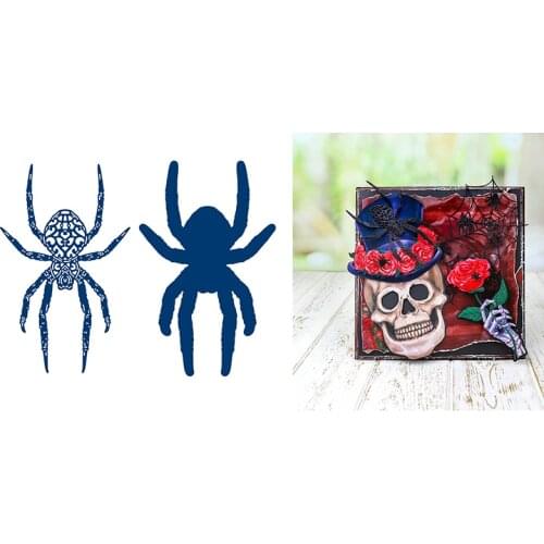Halloween Large Lace Spider 2021 Arrival New Metal Cutting Dies Scrapbook Diary Decoration Embossing DIY Greeting Card Handmade
