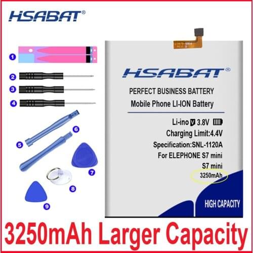 HSABAT 0 Cycle 3250mAh Battery for Elephone S7 MINI S7mini High Quality Mobile Phone Replacement Accumulator