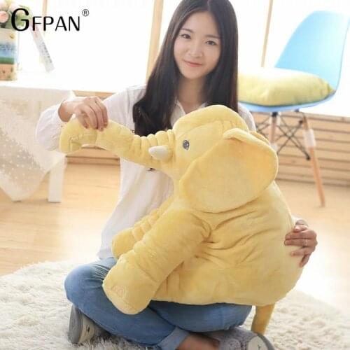 Dropshipping 40-80cm Appease Elephant Pillow Soft Sleeping Stuffed Animals Plush Toys Baby Playmate gifts for Children