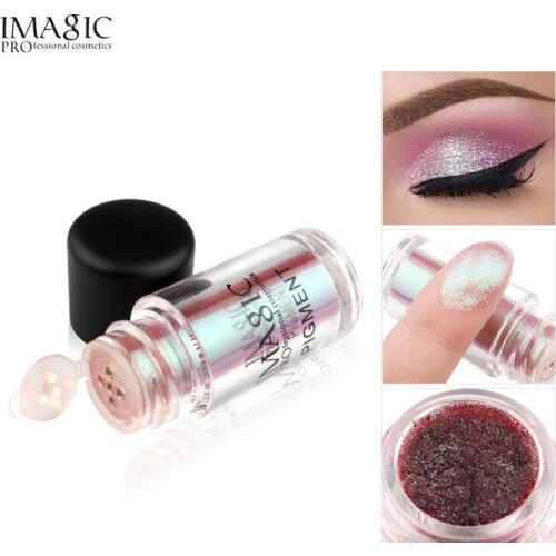 IMAGIC New Arrival Glitter Eyeshadow Metallic Loose Powder Waterproof Shimmer Pigments Colors Eye Shadow Makeup Cosmetics