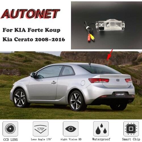 AUTONET HD Night Vision Backup Rear View camera For KIA Forte Koup Kia Cerato 2008~2016 CCD/license plate Camera or Bracket