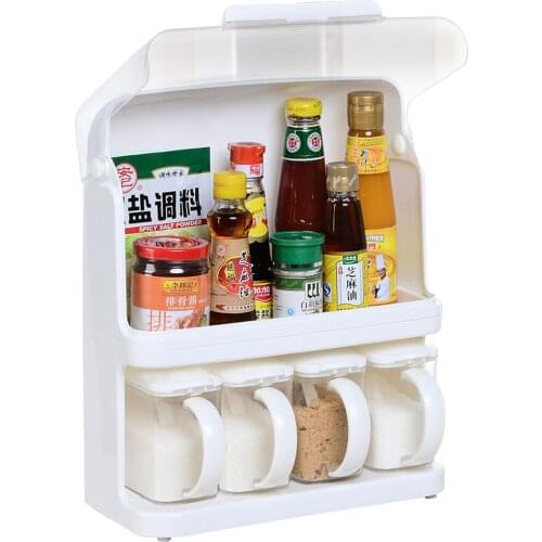 Kitchen rack seasoning seasoning storage double deck kitchen utensils LU5299