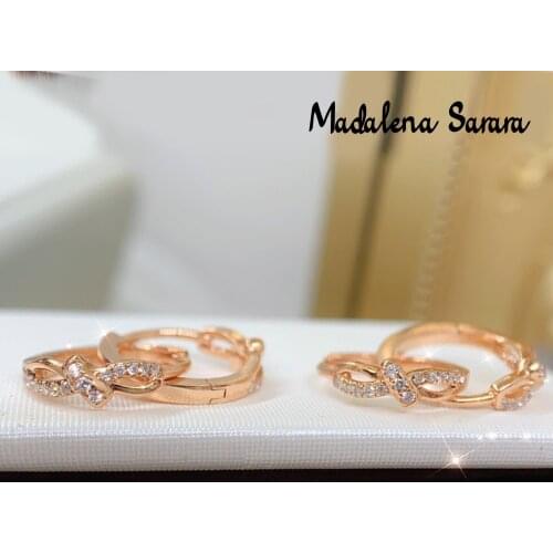 MADALENA SARARA 18K Gold Hook Earrings South Arica Diamond Handcraft Made Elegance Trendy Women Earrings