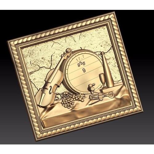 3d STL Model for CNC Router Engraver Carving Machine Relief Artcam Aspire "Wine" CNC files (ES)