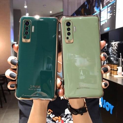 For Vivo X50 Pro X30 Y17 Y3 Y95 Y93 Y5S Y19 U3 IQOO Neo Case Luxury Plating Anti-Drop Resistant Corners Airbag Soft Cover Funda