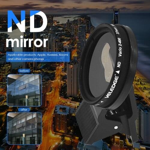 37mm Cellphone Camera Lens Filter Kit Clip-on ND 2-400 Phone Camera Lens Filter Adjustable Neutral Density Filter