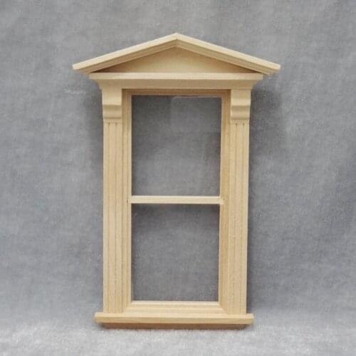 New 1:12 Dollhouse miniature window Classic style with plastic glass