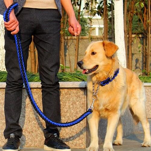 Pet collar dog leash pet collar Automatic shrink soft Nylon Collar cotton yarn dog leash