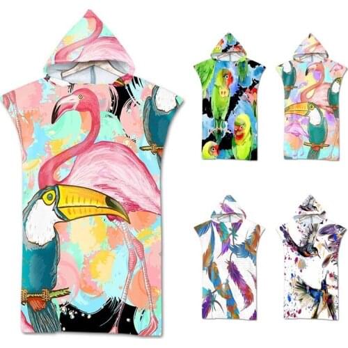 Beach Shade Windproof Changing Bathrobe Adults Hooded Cloak Beach Towel Wearable Swimming Fitness Bath Towel