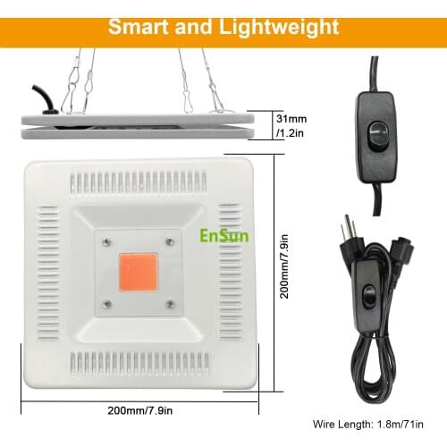 Full Spectrum Square Waterproof LED Grow Lights Indoor Plants Hydroponic Greenhouses and Gardens 300W COB led plant Grow light