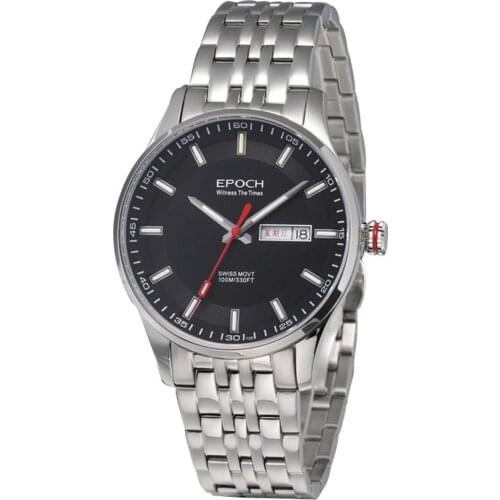 Luxury watch for men,mens tritium wrist watches EPOCH man fashion switzerland T100 luminous wristwatch waterproof quartz montre