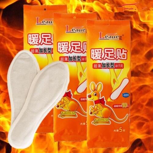 1pair Self-heating Shoe Insoles Foot Warmer Sticker Lasting Heat Patch Winter Keep Body Warm Paste Pads Foot Care Tool Unisex