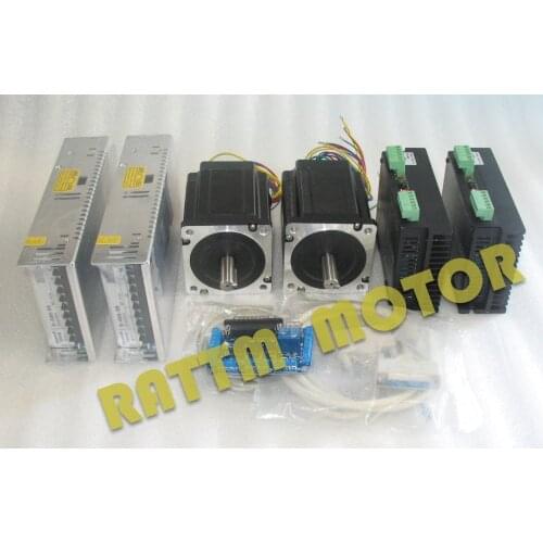 2Axis CNC controller kit 2pcs Nema34 CNC Stepper Motor 116mm/1230oz-in /5.0A & CW8060 Driver 6A/80VDC & 5Axis board CNC Router