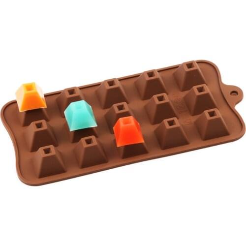 Silicone Chocolate Molds Baking Molds 15Cavity Pyramid shape For Candy Cake Decorations Cake Mold Chocolate Cute Mold