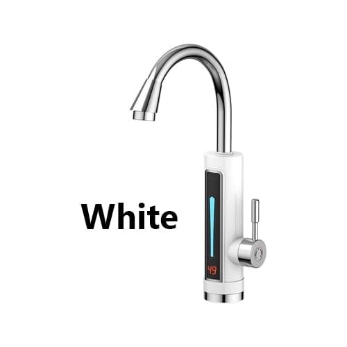 Stainless Steel Electric Water Heater Temperature Display Kitchen Tankless Instant Hot Water Faucet 3300W