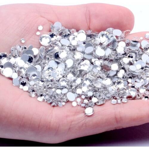 Non Hotfix Rhinestones Flatback Crystal Clear Color ss3-ss60 Glue On Crystal Stones For Jewelry Making Decorations
