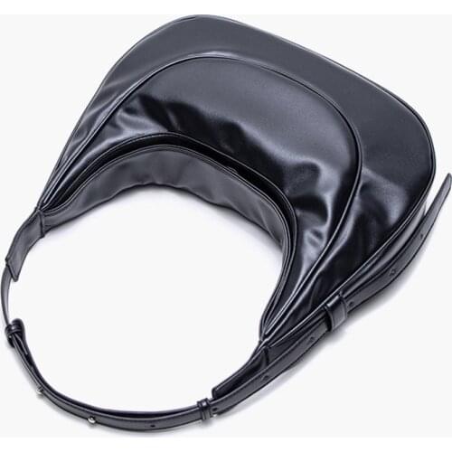 Causal Half Moon Handbags Luxury Women Soft Pu Leather Tote Bags Personality Large Capacity Ladies Shoulder Messenger Bag Bolsas