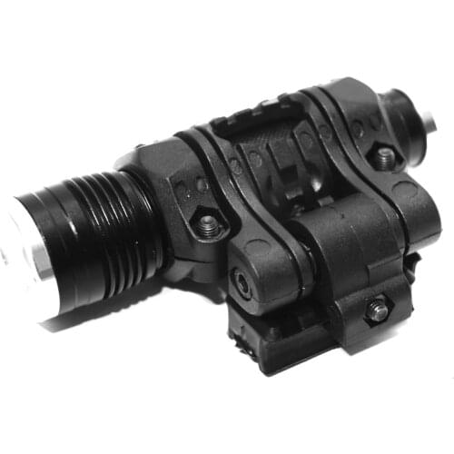 TAK YIYING Tactical Airsoft Paintball Helmet Mount 1" Polymer 5 Positions Tactical Flashlight Mount Holder Fit 20mm Rail