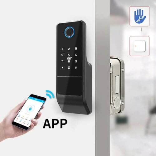 TTLock Fingerprint Password Door Lock Outdoor Gate Lock Password RFID Card Keyless Front Electronic Mortise Lock Home Door Lock