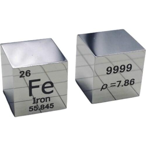 MIRROR POLISHED High Purity 99.99% Iron Fe Metal Element Periodic Table Cube 10mm