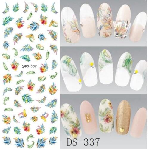 1 Pc Newst Halloween Series Water Nail Large Sheet Stickers Different Styles DS333-344 Flower Series Nail Stickers