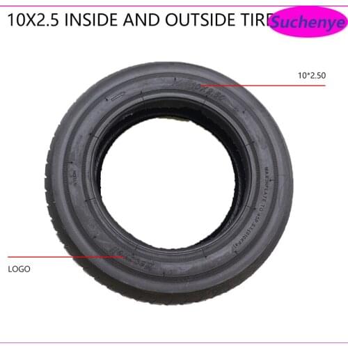 10 Inch 10x2.5 Skateboard Outer Tire Inflatable Tyre For Electric Scooter Tire Replacement Outer Tire Cycling Accessories
